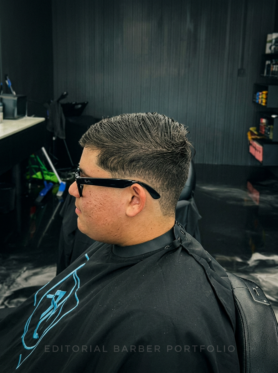 Fresh skin fade quiff